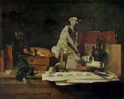 Still life with the Attributes  of Arts, Jean Baptiste Simeon Chardin